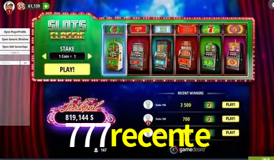 Descubra o Mundo do Cassino Online com 777recente